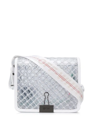 Shop Off-white Netted Crossbody Bag In White