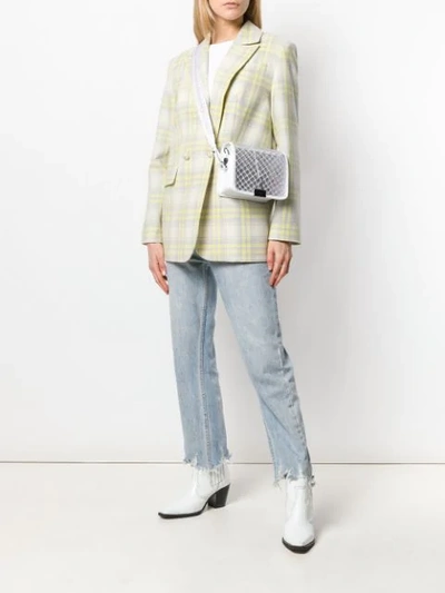 OFF-WHITE NETTED CROSSBODY BAG - 白色