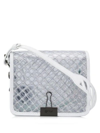 Shop Off-white Netted Crossbody Bag In White