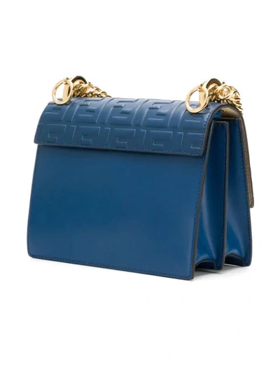 Shop Fendi Kan I Shoulder Bag In Blue