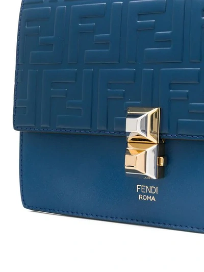 Shop Fendi Kan I Shoulder Bag In Blue