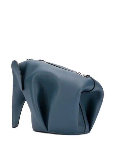 Shop Loewe Elephant Clutch Bag In Blue