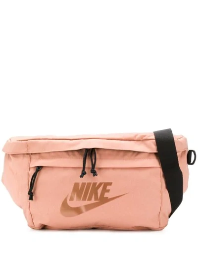 Shop Nike Oversized Logo Print Belt Bag - Pink
