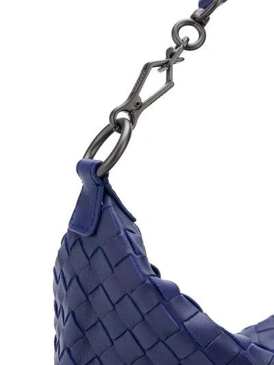 Shop Bottega Veneta Intrecciato Shoulder Bag In Blue