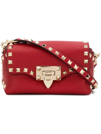 Shop Valentino Garavani Rockstud Crossbody Bag - Red