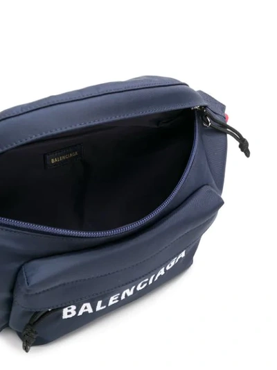 Shop Balenciaga Wheel Belt Bag In Blue