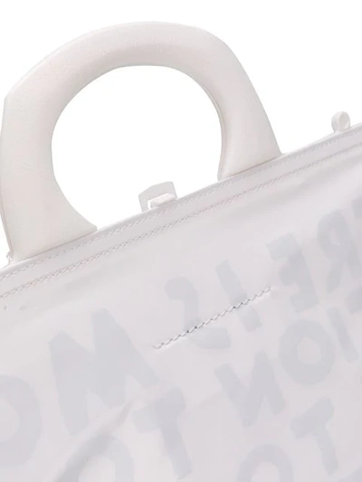 Shop Mm6 Maison Margiela Top Handle Tote Bag In White