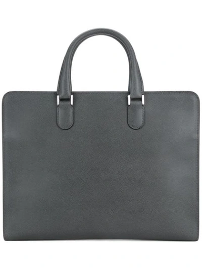 Shop Valextra Portfolio Tote - Grey