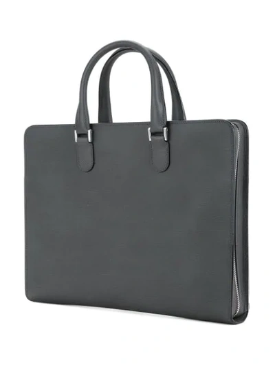 Shop Valextra Portfolio Tote - Grey