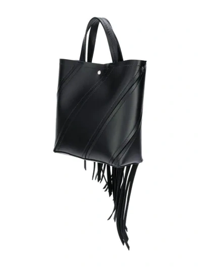Shop Proenza Schouler Small Fringed Hex Tote In Black