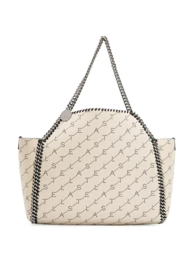 Shop Stella Mccartney Falabella Reversible Monogram Tote In Neutrals