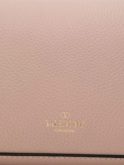 Shop Valentino Rockstud Shoulder Bag In Neutrals