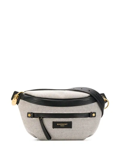 Shop Givenchy Whip Canvas Belt Bag In Grey