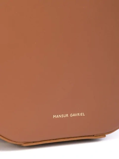 Shop Mansur Gavriel Circle Crossbody Bag In Brown