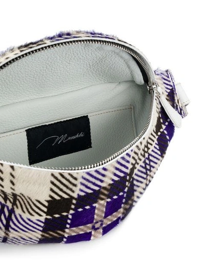 Shop Manokhi Checked Belt Bag In Multicolour