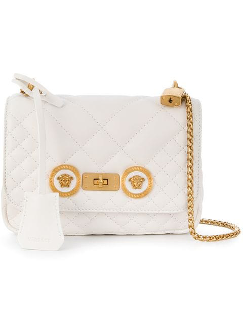 versace quilted icon shoulder bag
