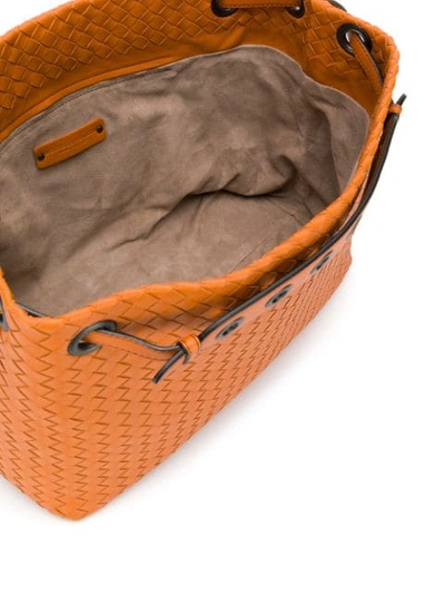 Shop Bottega Veneta Large Garda Shoulder Bag In Orange