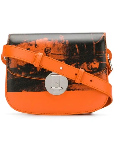 Shop Calvin Klein 205w39nyc Patterned Crossbody Bag In Orange