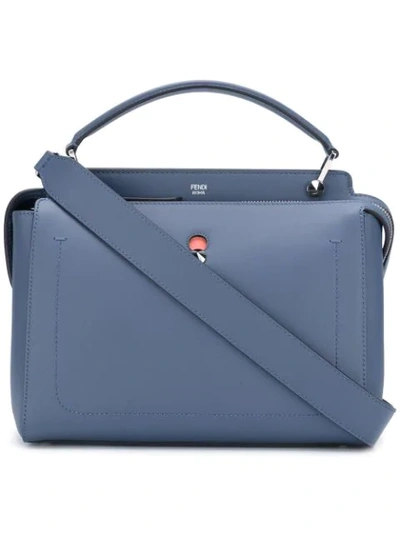 Shop Fendi Dotcom Tote In Blue