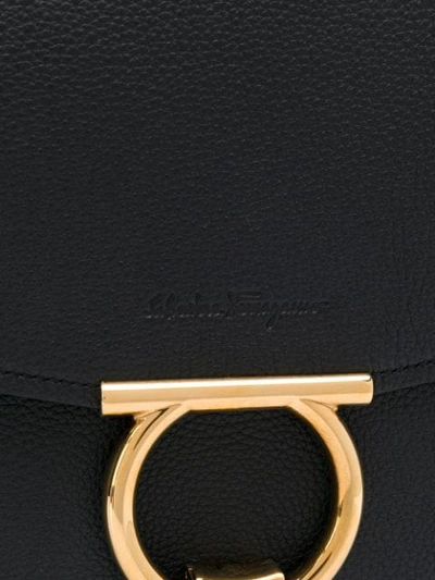 Shop Ferragamo Umhängetasche Mit Gancini-detail In Black