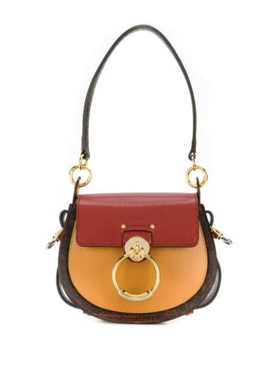 Shop Chloé Tess Shoulder Bag In Brown