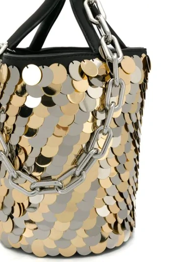 Shop Alexander Wang Roxy Mini Bucket Bag In Gold