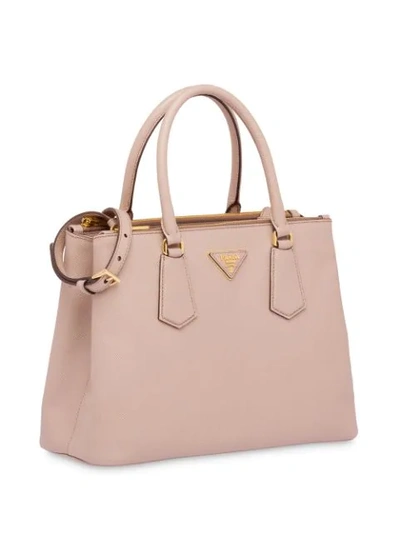 Shop Prada Galleria Top Handle Bag In Pink