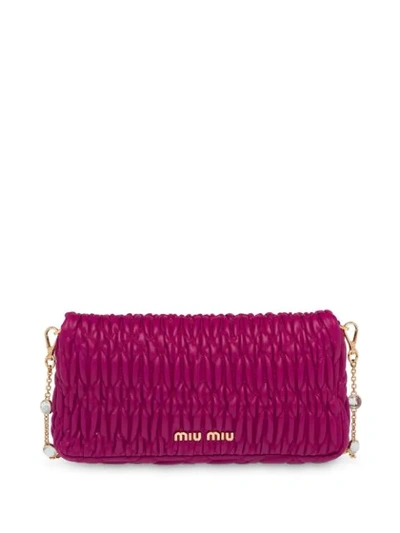 Shop Miu Miu Cloquet Shoulder Bag In Pink
