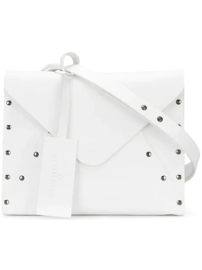 Shop A.f.vandevorst Stud Envelope Shoulder Bag In White