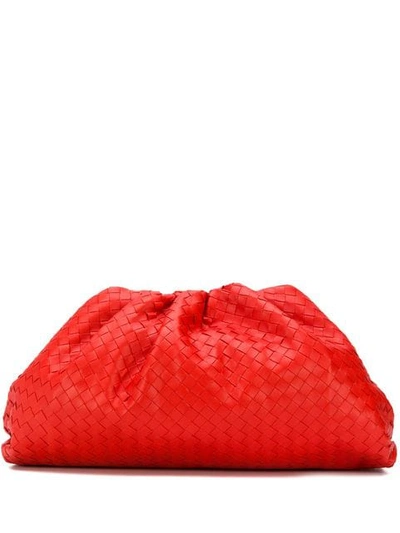 Shop Bottega Veneta Woven Tote Bag In Red