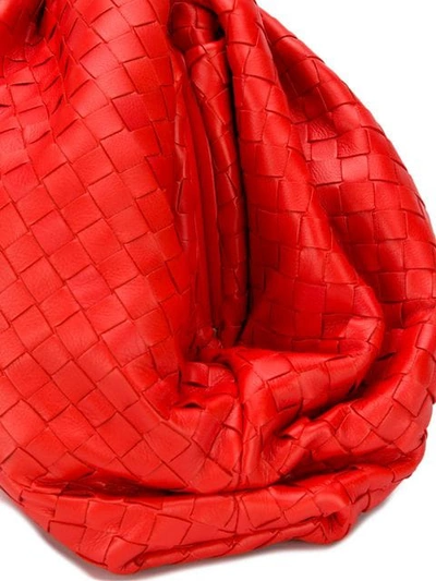 Shop Bottega Veneta Woven Tote Bag In Red