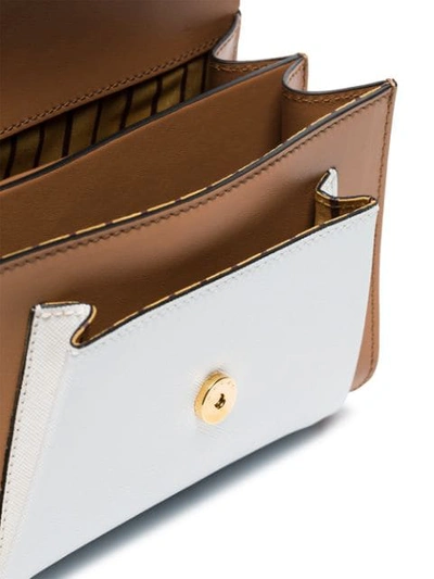 Shop Marni White, Brown And Black Law Leather Belt Bag