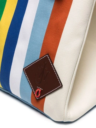Shop Jw Anderson Multicoloured Belt Strap Canvas Tote Bag In 110 Calico Multi