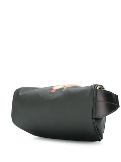 Shop Moschino Teddy Bear Logo Belt Bag In Black