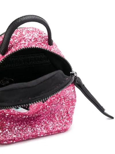 Shop Chiara Ferragni Mini Glitter Backpack In Pink ,black