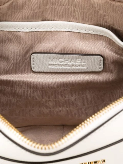 Shop Michael Michael Kors Logo Crossbody Bag In White