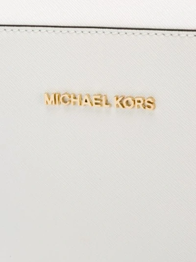 Shop Michael Michael Kors Logo Crossbody Bag In White