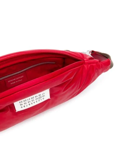 Shop Maison Margiela Red Leather Belt Bag