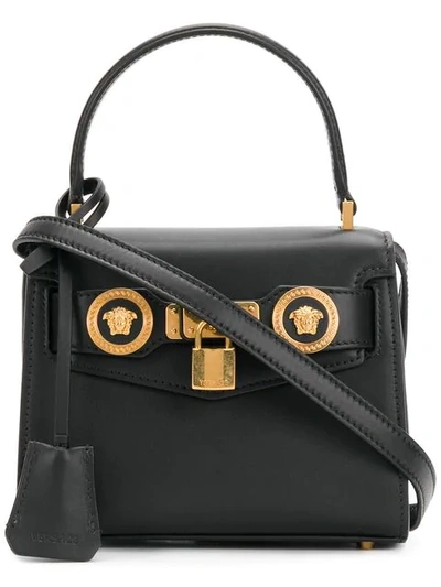 Shop Versace Lock Medal Bag In Black