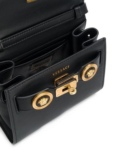 Shop Versace Lock Medal Bag In Black