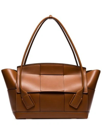 Shop Bottega Veneta Arco 56 Tote Bag In Brown