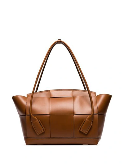 Shop Bottega Veneta Arco 56 Tote Bag In Brown