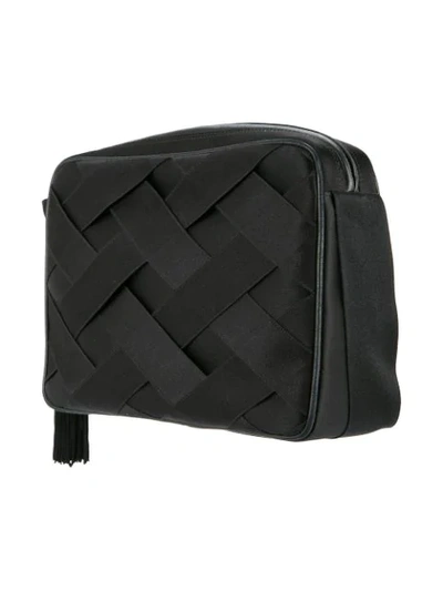 Pre-owned Chanel 1991-1994 Ribbon Shoulder Bag In Black