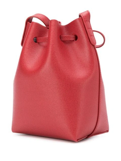 MANSUR GAVRIEL MINI MINI BUCKET BAG - 红色