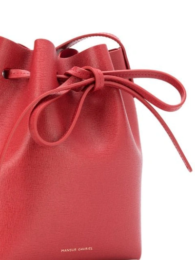 MANSUR GAVRIEL MINI MINI BUCKET BAG - 红色