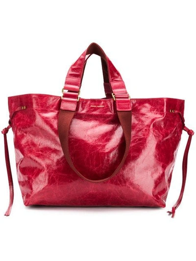 Shop Isabel Marant Bagya Tote Bag In Red