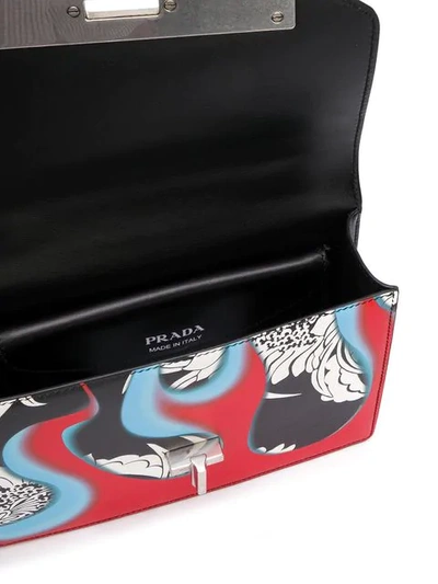 Shop Prada Séverine Printed Bag In Black