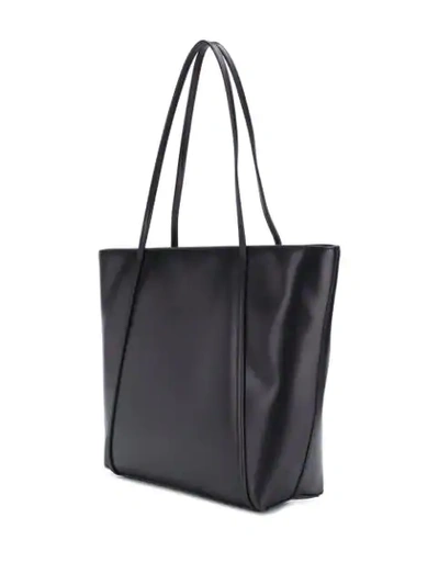 Shop Armani Exchange Monogram Tote Bag In Black