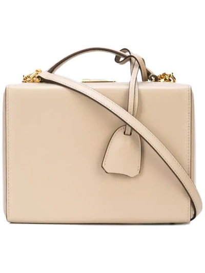 Shop Mark Cross Mii Box Bag In Neutrals