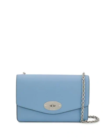 Shop Mulberry Small Darley Cross Body Bag In Blue